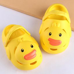 Oh! Pair Clogs with Back Strap Closure Duck Theme - Yellow-1