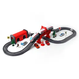 Ralleyz Battery Operated City Train Set  with Magnetic Tracks - 67 Pieces-picture-19