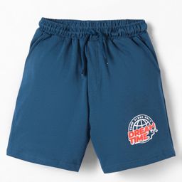 Taeko Single Jersey Knit Shorts With Dream Time Print - Blue-image-43