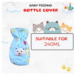 Chinmay Kids Soft Baby Feeding Bottle Cover | Pouch Closure 240ml | Nursery Print (Pack of 2)-image-122