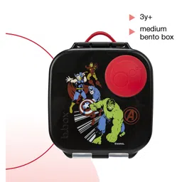 b.box Marvel Avengers Mini Lunchbox for Kids - 1L Capacity, Adjustable Divider, Flexi Fruit Holder, BPA-Free - Multicolor-picture-5