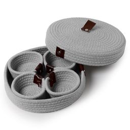 FABINALIV Grey Solid Multipurpose Organiser with Lid image 2