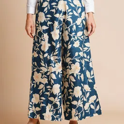 RATAN Women Floral Printed Flared Ethnic Palazzos-image-27