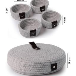 FABINALIV Grey Solid Multipurpose Organiser with Lid image 3