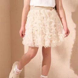 Angel & Rocket Girls Self Design Flared Knee Length Skirts-picture-15