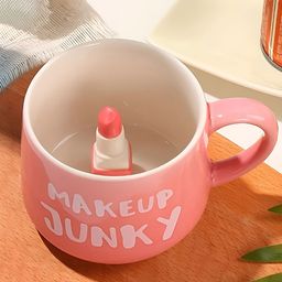BonZeaL Pink Solid Ceramic Glossy Mugs Set of Cups and Mugs-0