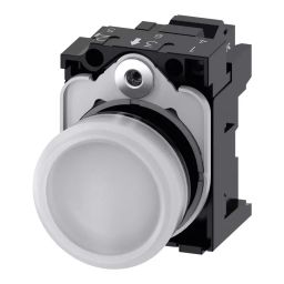 Siemens SIRIUS ACT 3SU11, Panel Mount White LED Indicator, 22mm Cutout, Round, 230 V AC, 3SU1106-6AA60-3AA0-picture-5