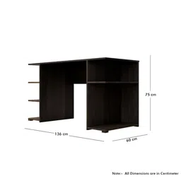 HEXA RED Brown Engineered Wood Study Table For Work From Home Students & Computer Table image 3