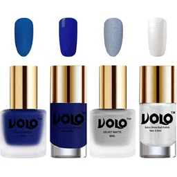 VOLO Set Of 4 Velvet Matte & Extra Shine Nail Polish - 8 ml Each & 9ml Each-19-33-66-46 image 1