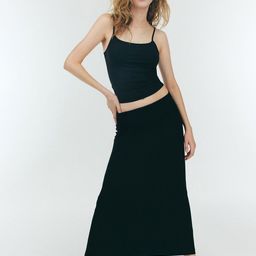 H&M Foldover-Waist Maxi Skirt-image-62