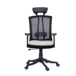 LIBERAL BONAI-ECO Black & Grey High Back Glass Filled Nylon Revolving Chair-picture-0