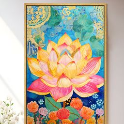 Art Street Yellow & Blue Floral Canvas Wall Art-picture-28