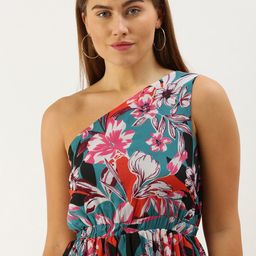 DODO & MOA Multi-Color Floral Print Midi Dress-image-58