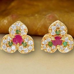 Sangria Women Floral Studs Earrings-image-47