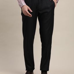 Turtle Men Checked Classic Slim Fit Trousers-image-30