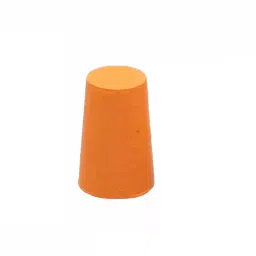 Biohall 8 ± 0.2 mm Bottom Dia. Orange Color Natural Rubber Solid Cork, BLS.RUB.89 (Pack of 10)-35