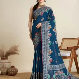 OFLINE SELECTION Ethnic Motifs Woven Design Zari Saree-picture-4