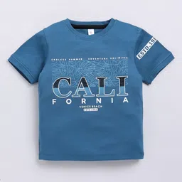 Ginie Boys Typography Printed Round Neck Pure Cotton T-shirt-image-18