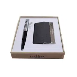 Sheaffer 100 A 9313 Black & Chrome Ball Pen with Card Holder, WP19328-picture-12