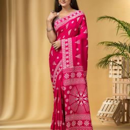 DESH BIDESH Paisley Pure Cotton Designer Taant Saree-image-34