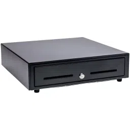 Spinners Stainless Steel Black Cash Drawer with 5 Bill, 8 Coin & 2 Media Slot Capacity, 1122-22