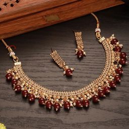 Jazz And Sizzle Gold-Plated Beaded Jewellery Set-image-11