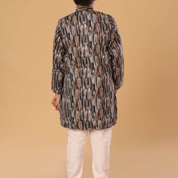 The Mini Trunk Boys Abstract Printed Kurta with Pyjama image 5