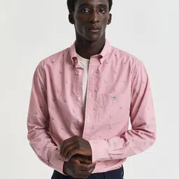 GANT Men Relaxed Fit Button-Down Collar Vertical Striped Cotton Casual Shirt-picture-13