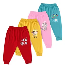 Lavi-Tavi Infants Pack Of 4 Graphic Printed Joggers-10