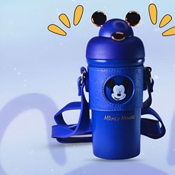 MOON MAMA Blue & White Mickey Mouse Stainless Steel Water Bottle 390ml-picture-26