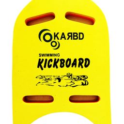KARBD 4 Cut Swimming Kickboard Floating Board for Swimming Training Aid Exercise Equipment Pool Swim Safe Trainer Lessons Kickboards for Adults Children with 4 Holes Dual Color Yellow Orange-16