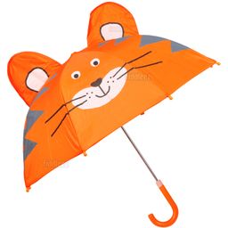 Fiddlerz Umbrella for Rain Sun Protection Windproof Travel - Orange-image-2