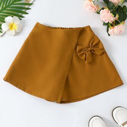 Kookie Kids Above Knee Length Shorts Solid Color - Brown-image-48
