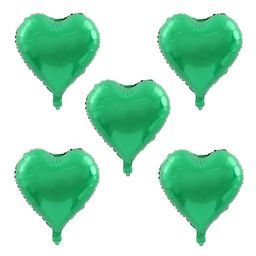 Bubble Trouble Heart Shape Foil Balloons Green - Pack of 10-picture-35
