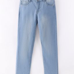 Pine Kids Ankle Length Washed Jeans - Ice Blue-image-82
