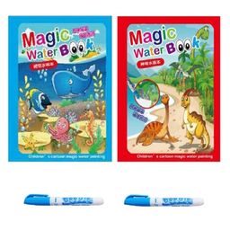 VGRASSP Reusable Magic Water Quick Dry Book Learning Toy Doodle and Scribble with Magic Doodle Pen - Pack of 2-19