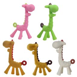 COZY VIBES New Design Baby Chew Tasteless Bpa Free Soft Silicone Clear Silicone Teether PACK OF 1- COLOR MAY VARY-1