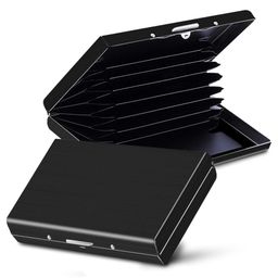 Storite Black 8 Slots RFID Protected Metal Credit/Debit/ATM Card Holder Case Wallet (9.5 Cm x 6.5 Cm x 1.5 Cm)-image-9