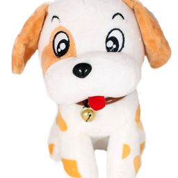 Tickles Cute Little Puppy Stuffed Soft Plush Animal Toy for Kids (Size: 22 cm Color: White & Brown)-image-16