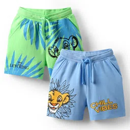 HoneyHap Disney Terry Knit Knee Length Shorts With Lion King Graphics Pack of 2 - Multicolor-picture-28