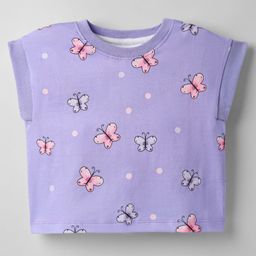 Kookie Kids Cotton Jersey Knit Sleeveless T-Shirt with Butterfly Print - Lavender-image-43