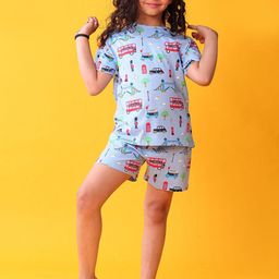 YK Girls Printed Pure Cotton Night suit-picture-36