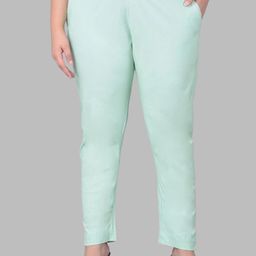 Comfort Lady Women Plus Size Solid Mid-Rise Casual Regular Trouser-image-91