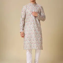 RAJUBHAI HARGOVINDAS Men Printed Kurta Set-image-84