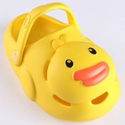 Oh! Pair Clogs with Back Strap Closure Duck Theme - Yellow image 3