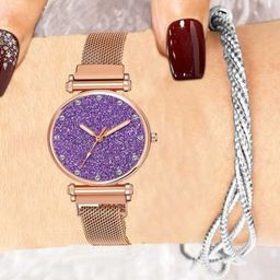 Miss Perfect Women Embellished Dial & Bracelet Style Straps Analogue Watch SHI99-picture-33