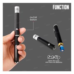Fiddlerz 2 in 1 Laser Light Pointer Pen Set with Multiple Pattern Heads Green and Red Beam Portable Presentation Pointer with Carrying Case (Batteries Included) image 5