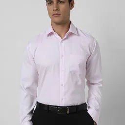 Van Heusen Men Textured Pure Cotton Regular Fit Formal Shirt-image-26