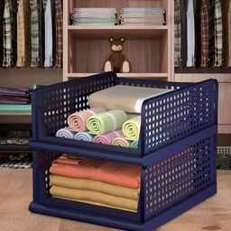 RUBOXA Blue Set of 2 Regular Multi-Utility Organisers-11