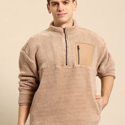 Mast & Harbour Men Sherpa Sweatshirt-image-78